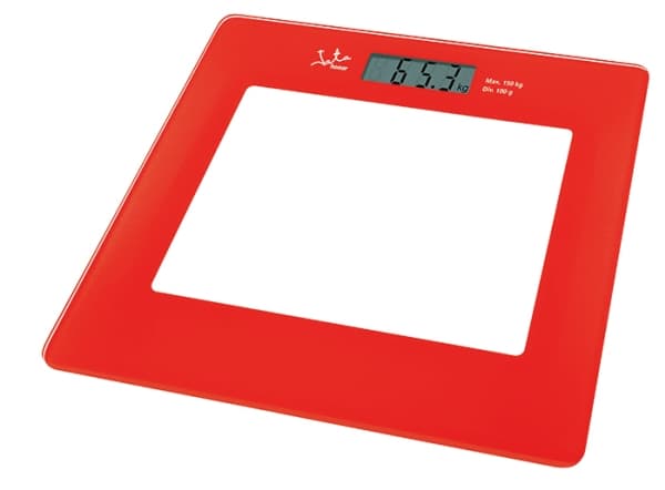 JATA 290, Elektronisk personvåg, 150 kg, 100 g, Röd, kg, lb, Torg