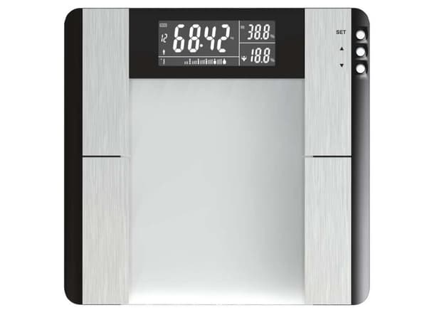 Emos PT718, Elektronisk personvåg, 150 kg, Silver, kg, lb, st, Rektangel, Glas