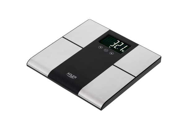 Adler AD 8165, Elektronisk personvekt, 225 kg, 100 g, Sort, Grå, kg, lb, ST, Rektangel
