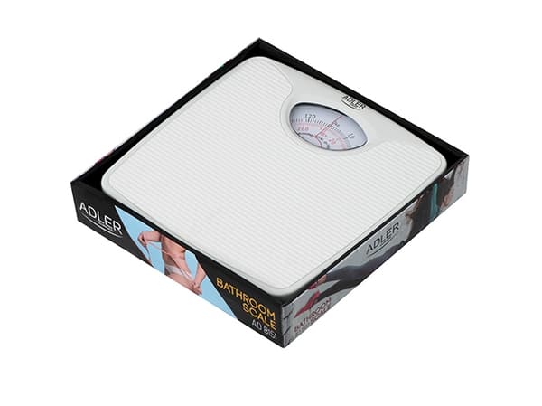 Adler AD 8151W, Mekanisk personvekt, 130 kg, 1 kg, Hvit, Rektangel, Analog