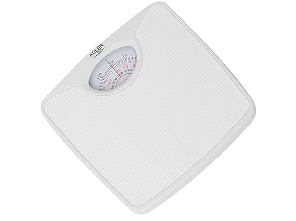 Adler AD 8151W, Mekanisk personvekt, 130 kg, 1 kg, Hvit, Rektangel, Analog