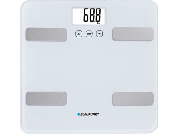 Blaupunkt BSM501, Elektronisk personvekt, 150 kg, 100 g, Hvit, firkant, Berøringskontroll