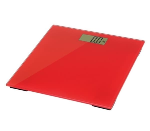 Bathroom scale Omega BATHROOM SCALES RED (42712)
