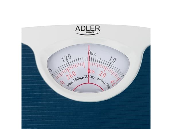Adler AD 8151B, Mekaaninen henkilövaaka, 130 kg, 1 kg, Sininen, kg, lb, Neliö