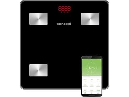 Concept VO4001, Elektronisk personvekt, 180 kg, 100 g, Sort, kg, Rektangel