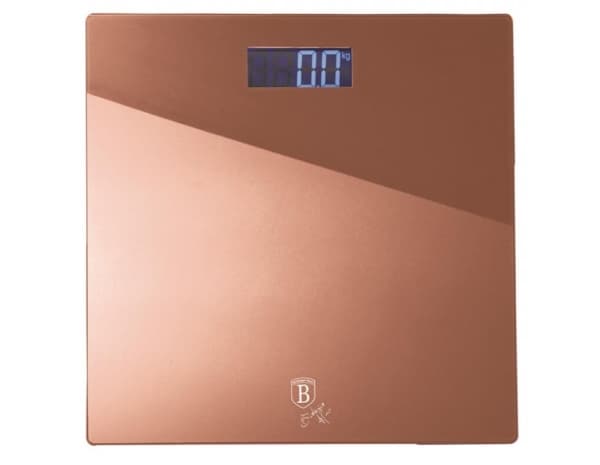 Berlinger Haus BH/9353, Elektronisk personvekt, 150 kg, Rosegull, kg, firkant, Plast, Herdet glass