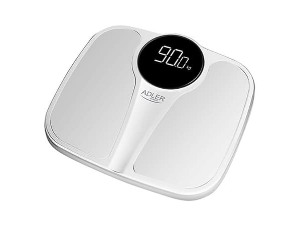 Adler AD 8172W, Elektronisk personvåg, 180 kg, 100 g, Vit, kg/lb, st, Rektangel