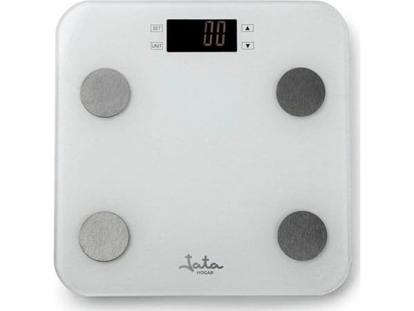 JATA HBAS1501, Elektronisk personvekt, 180 kg, 100 g, Grå, Hvit, kg, lb, ST, Rektangel