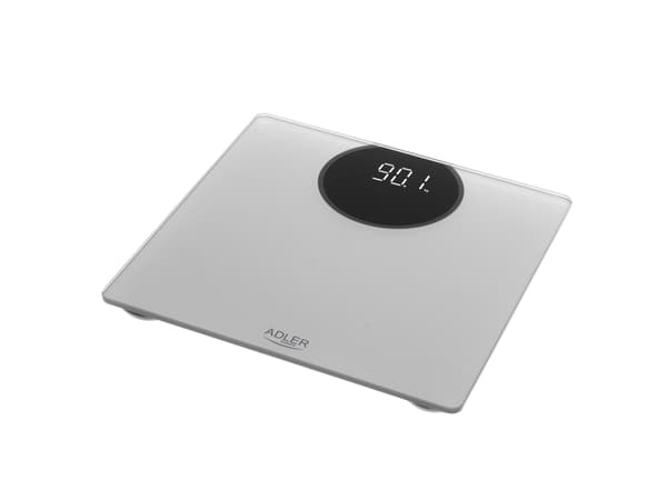 Adler AD 8175, Elektronisk personvekt, 180 kg, 100 g, Sølv, kg, lb, firkant