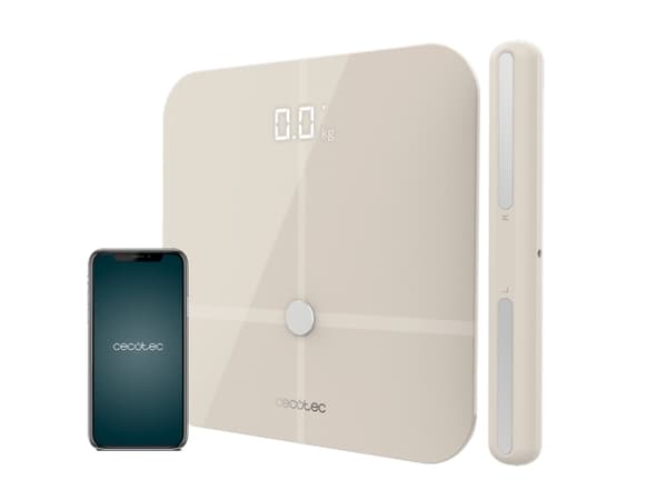Cecotec Surface Precision 10600 Smart Healthy Pro Beige, Elektronisk personvekt, 180 kg, 100 g, Beige, 6 kg, kg/lb