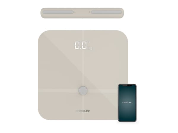 Cecotec Surface Precision 10600 Smart Healthy Pro Beige, Elektronisk personvekt, 180 kg, 100 g, Beige, 6 kg, kg/lb