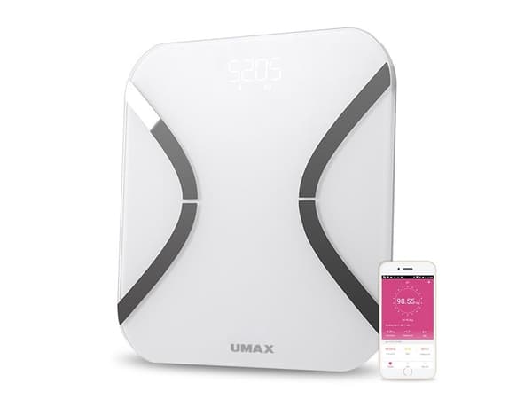 UMAX US20E, Elektronisk personvåg, 180 kg, 50 g, Vit, 0,2 kg, kg