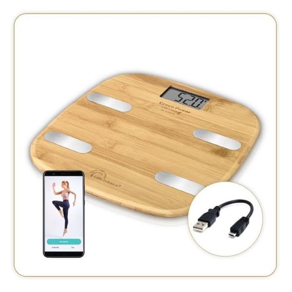 Little Balance Connect Bamboo USB Personal Scale GREEN POWER 8359 impedansmätare