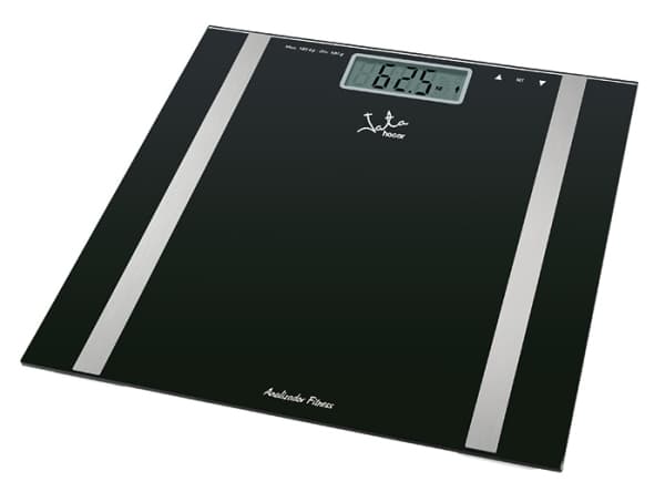 JATA Mod. 531, Sähkökäyttöinen henkilövaaka, 180 kg, 100 g, Musta, kg, lb, Neliö