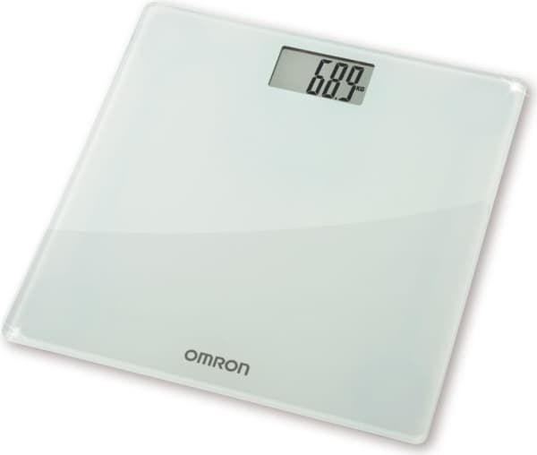 Omron HN-286, Sähkökäyttöinen henkilövaaka, 180 kg, 100 g, Valkoinen, g, kg, Lasi, Muovi