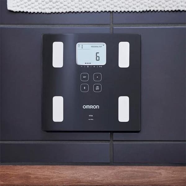 Omron VIVA Square Black Elektronisk personlig vægt
