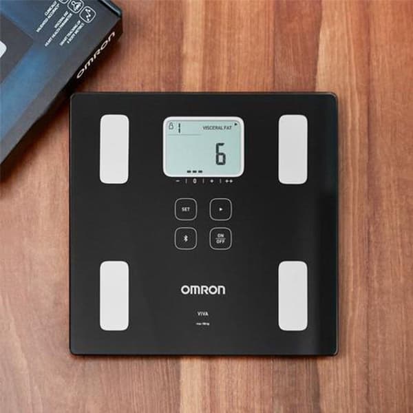 Omron VIVA Square Black Elektronisk personlig vægt