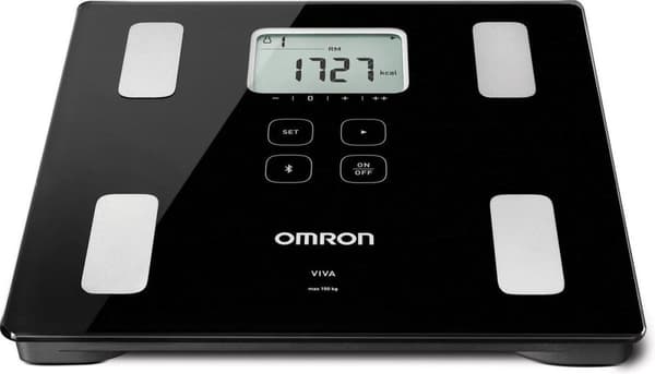 Omron VIVA Square Black Elektronisk personlig vægt