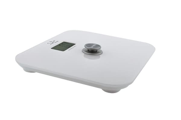 JATA 499, Elektronisk personvekt, 150 kg, 100 g, Hvit, kg, lb, firkant