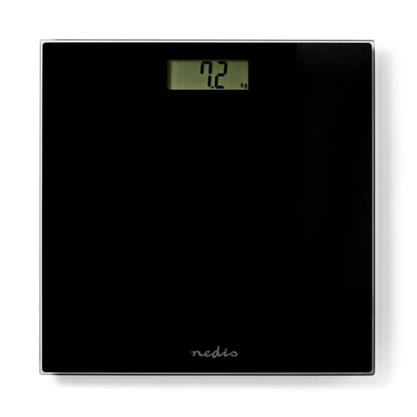 Nedis Personvekt | Digital | Sort | Herdet Glass | Maksimal vekttrykk: 150 kg
