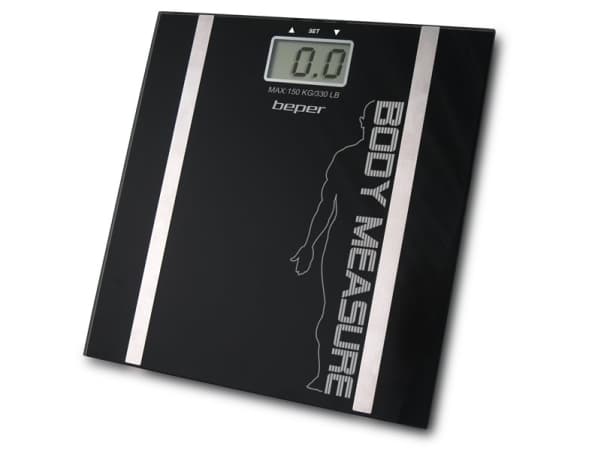 Beper 40.808A, Elektronisk personvåg, 180 kg, Svart, Rektangel, LCD, Batteri