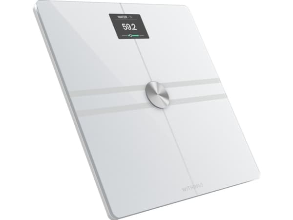 Withings Body Comp - skala med kroppsvektanalyse og pulsmåling. Medisinsk utstyr (hvit)