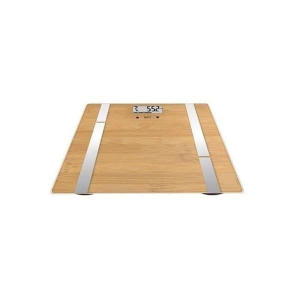 TERRAILLON - Impedansmätarskala - räckvidd 180 kg - trä/bambu - BAMBOO FIT - topp med bambufinish 30 x 30 cm