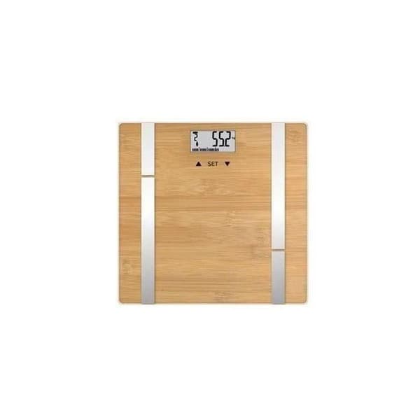 TERRAILLON - Impedansmätarskala - räckvidd 180 kg - trä/bambu - BAMBOO FIT - topp med bambufinish 30 x 30 cm