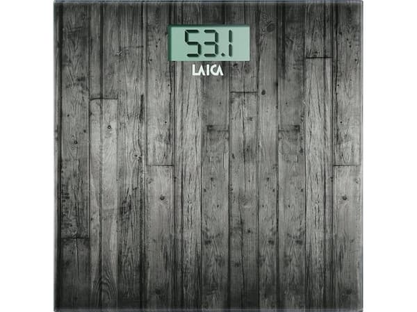 Laica Electronic personal scale, Sähkökäyttöinen henkilövaaka, 180 kg, 100 g, Puu, kg, lb, ST, Neliö
