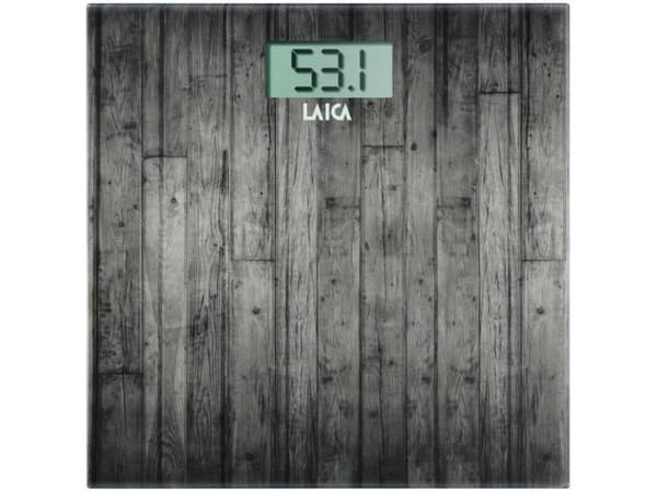 Laica Electronic personal scale, Sähkökäyttöinen henkilövaaka, 180 kg, 100 g, Puu, kg, lb, ST, Neliö