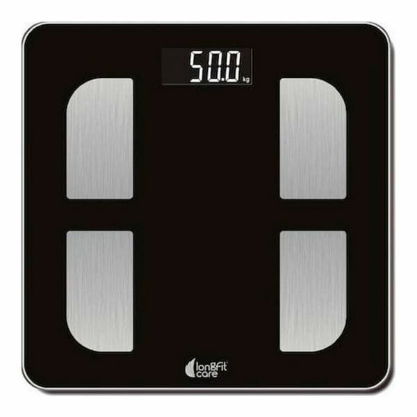 Digital Badrumsvåg LongFit Care Svart Multifunktion 33 x 4 x 33 cm (2 antal)