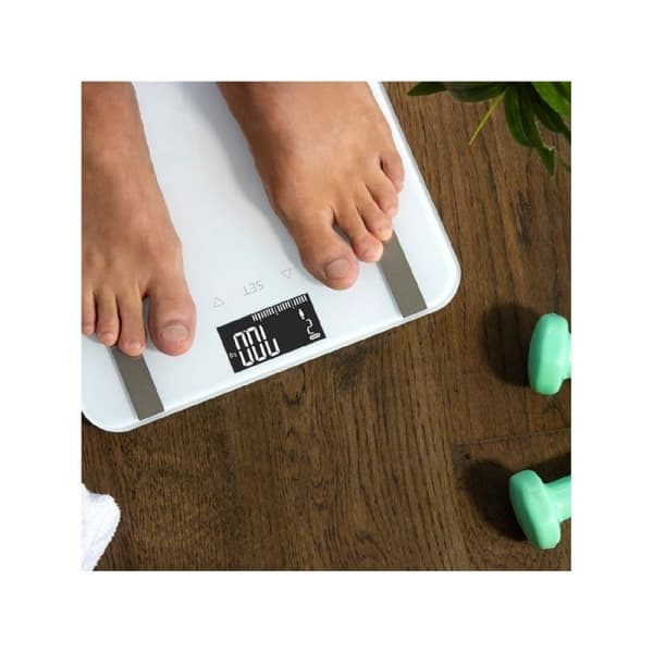 Cecotec Smart digital bathroom scale, great surface, high precision, with measuring tape.