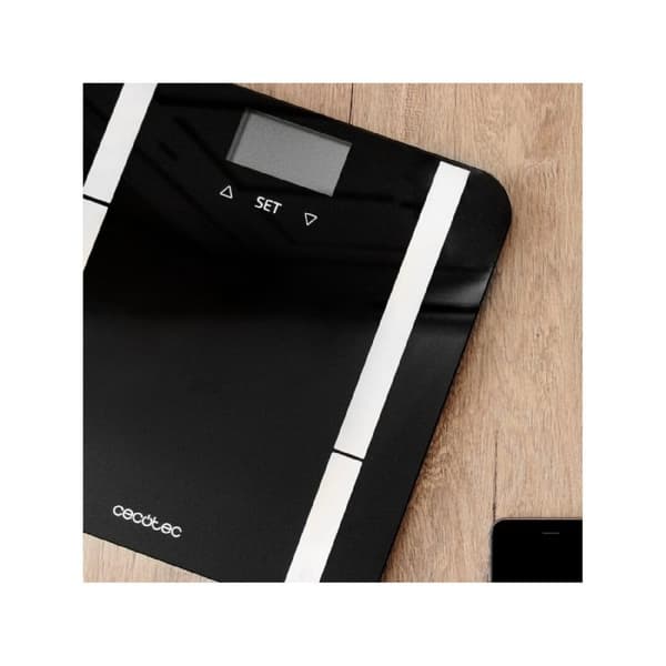 Cecotec Smart digital bathroom scale, great surface, high precision, with measuring tape.