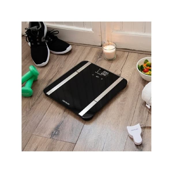 Cecotec Smart digital bathroom scale, great surface, high precision, with measuring tape.