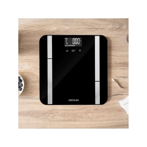 Cecotec Smart digital bathroom scale, great surface, high precision, with measuring tape.
