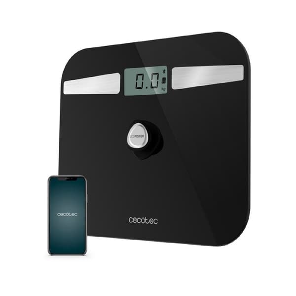 Cecotec Battery-free bathroom scale, smart, high precision, and Bluetooth connectivity.