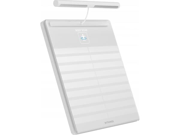 Withings Body Scan, Elektroninen henkilövaaka, 200 kg, 50 g, Valkoinen, 5 kg, kg, lb