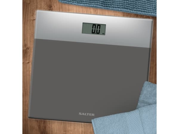 Salter 9206 SVSV3R, elektronisk personvåg, 180 kg, 100 g, kg,lb,st, rektangel, grå, silver