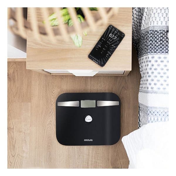 Digital badevægt Cecotec SURFACE PRECISION 10200 SMART HEALTHY LCD Bluetooth 180 kg Sort Hærdet glas 180 kg