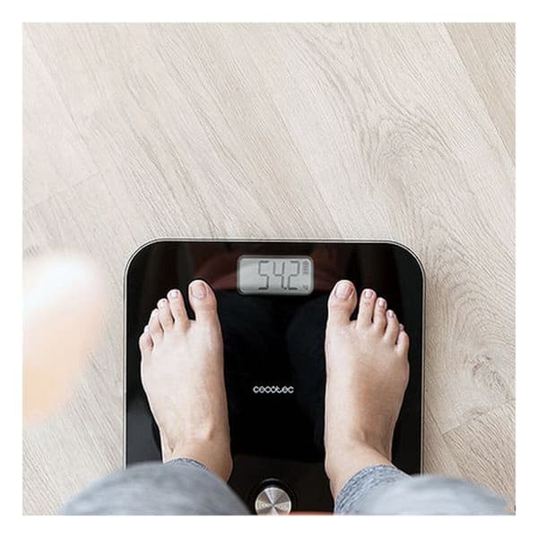 Digital badevægt Cecotec SURFACE PRECISION 10000 HEALTHY LCD 180 kg Sort Hærdet glas 180 kg