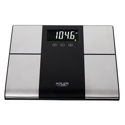 Adler | Bathroom scale with analyzer | AD 8165 | Maximum weight (capacity) 225 kg | Accuracy 100 g | Body Mass Index (BMI) measuring | Stainless steel