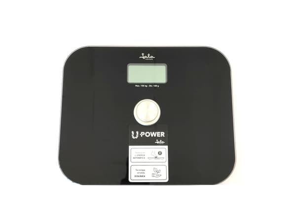 JATA HBAS1499, Elektronisk personvekt, 150 kg, 100 g, Sort, kg, lb, firkant