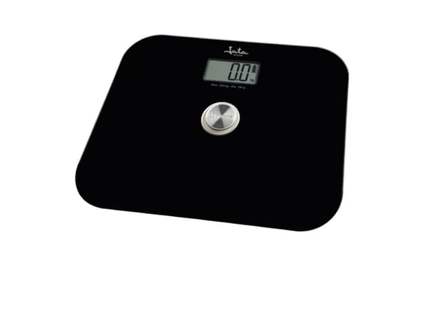 JATA HBAS1499, Elektronisk personvekt, 150 kg, 100 g, Sort, kg, lb, firkant