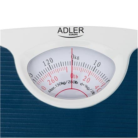 Adler | Mekanisk badrumsvåg | AD 8151b | Maxvikt (kapacitet) 130 kg | Noggrannhet 1000 g | Blå vit