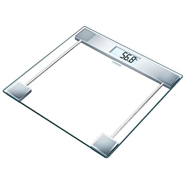 Sanitas SGS 06 badrumsvåg i glas - 150 kg - Transparent