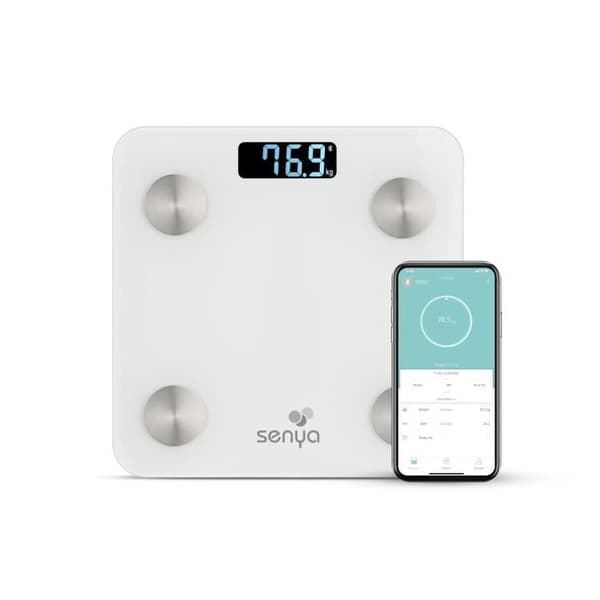 Vit impedansmätare skala - SENYA - Smart Body - Daglig övervakning - 13 indikatorer - Bluetooth