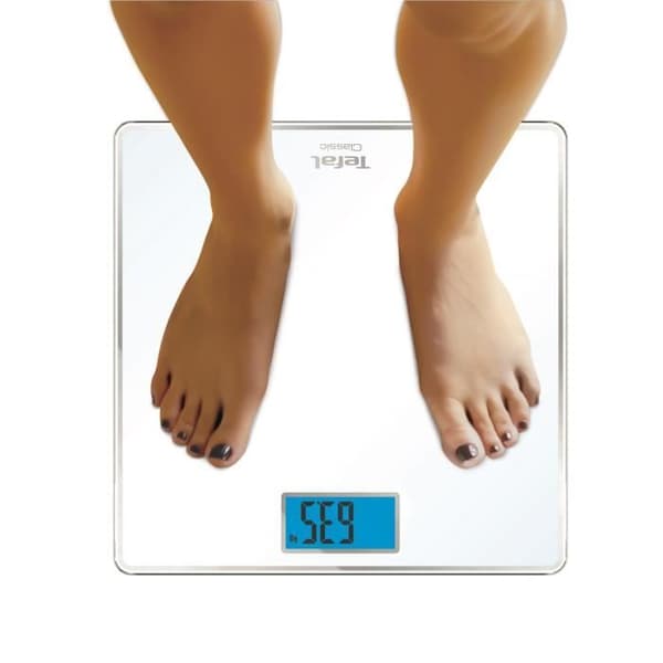 Tefal PP1501V0 Classic Personvåg 31 x 31 cm, Maxkapacitet 160 kg, Gradering 100 g, Bakgrundsbelyst display, Batterier ingår