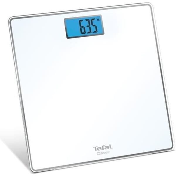 Tefal PP1501V0 Classic Personvåg 31 x 31 cm, Maxkapacitet 160 kg, Gradering 100 g, Bakgrundsbelyst display, Batterier ingår