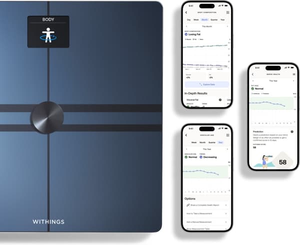 Withings Body Comp Black kroppssammansättningsvåg med wifi-anslutning