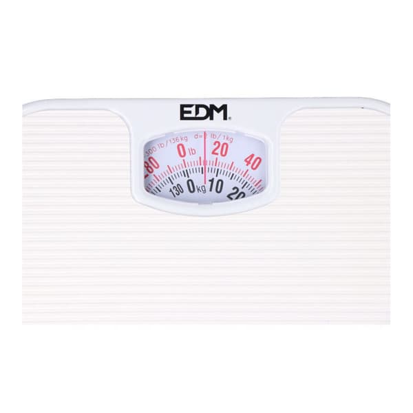 Analog Vægt EDM 07617 polypropylen 130 Kg 26 x 24 x 4 cm 24 x 26 x 4 cm